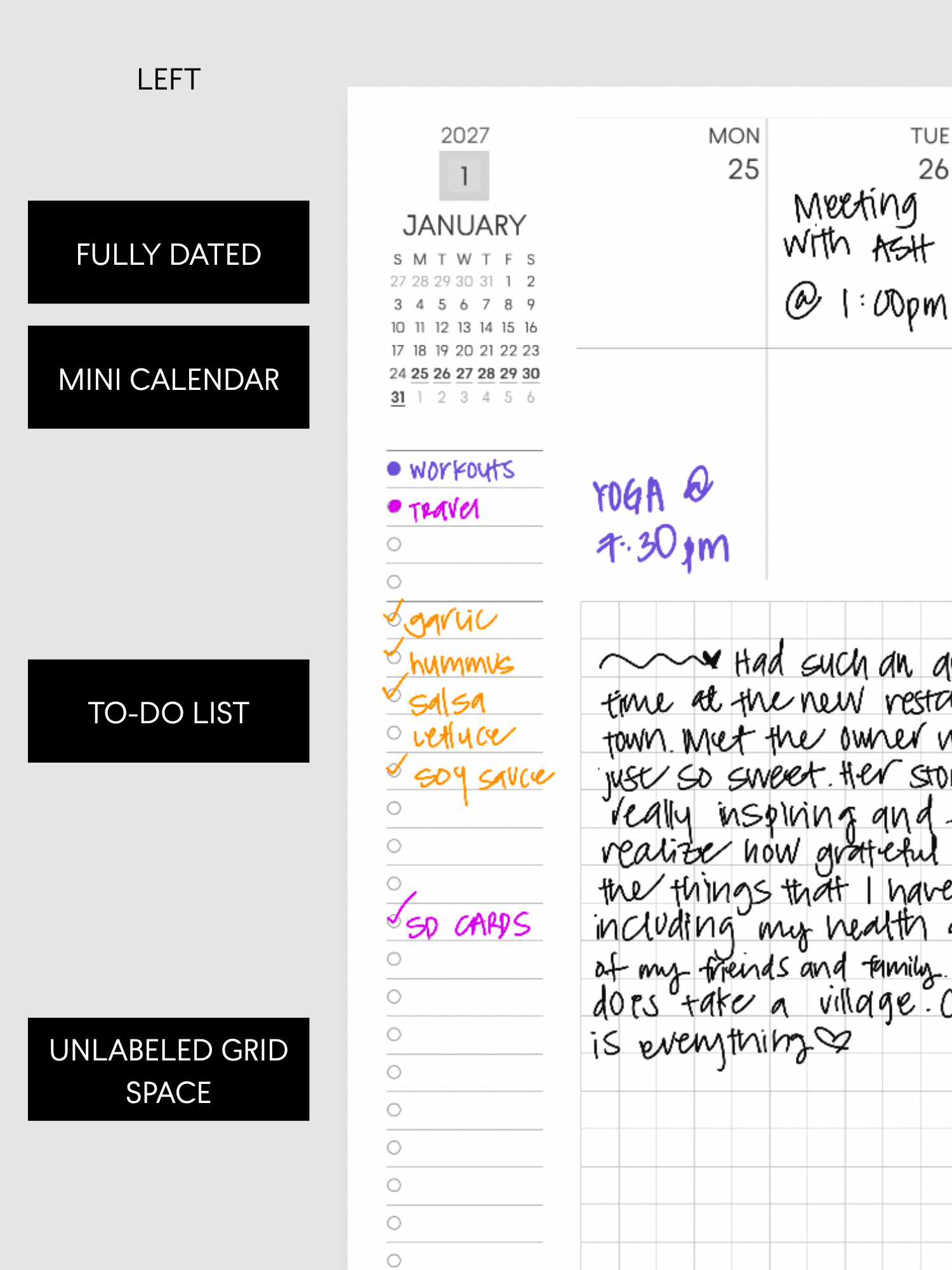Dated Weekly Paper Inserts | 2 Page (September Start, Academic Year)