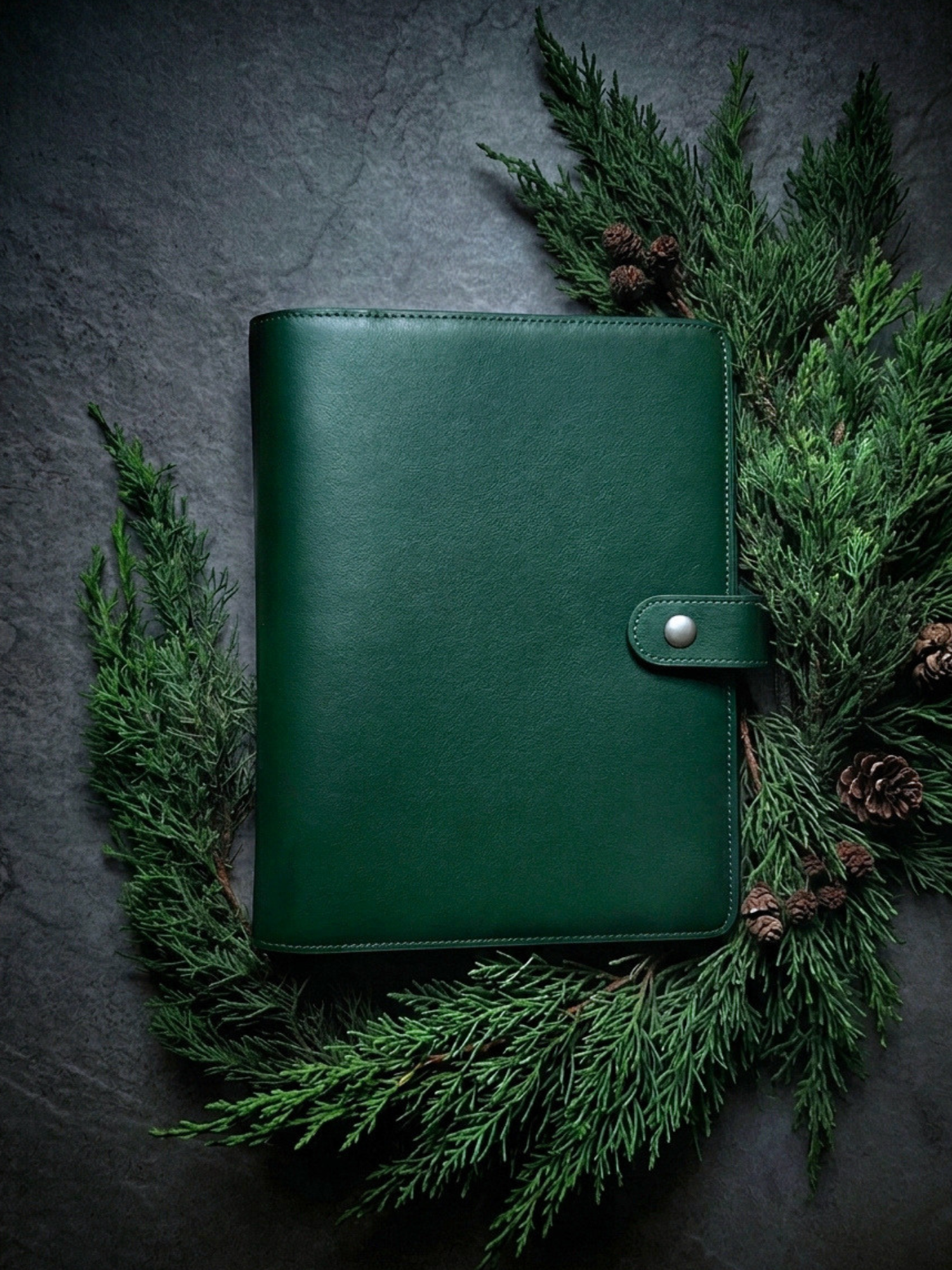 Winter Pine | Ignotum A5 Full Grain Leather Desk Agenda