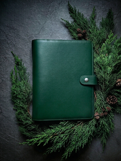 Winter Pine | Ignotum A5 Full Grain Leather Desk Agenda