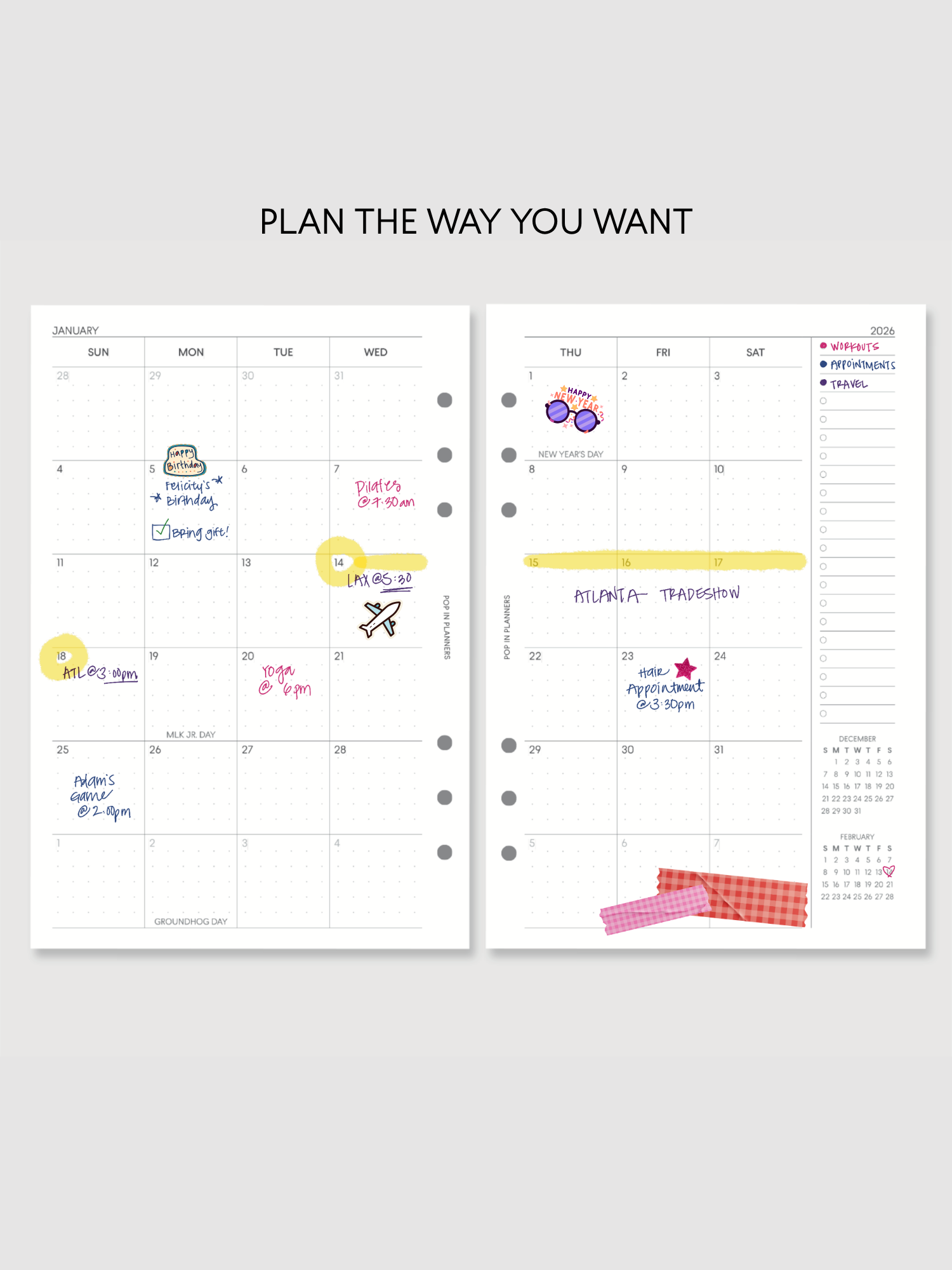 Dated Monthly Paper Inserts | 4 Page Separable (September Start, Academic Year)