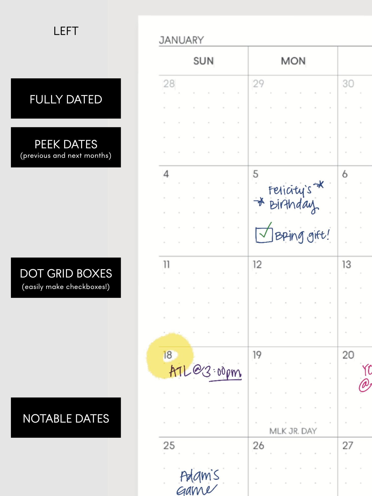Dated Monthly Paper Inserts | 4 Page Separable (September Start, Academic Year)