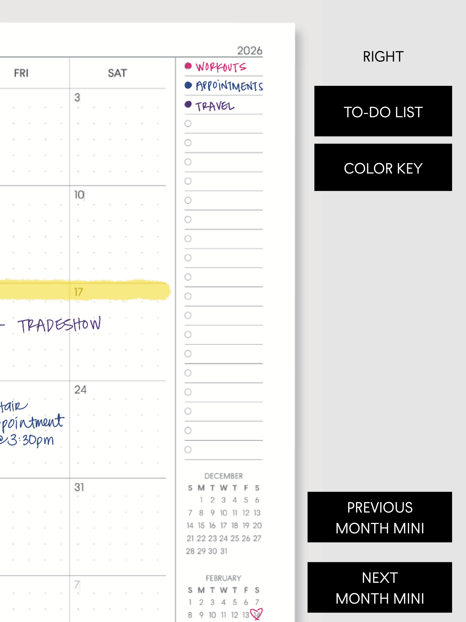 Dated Monthly Paper Inserts | 4 Page Separable (September Start, Academic Year)