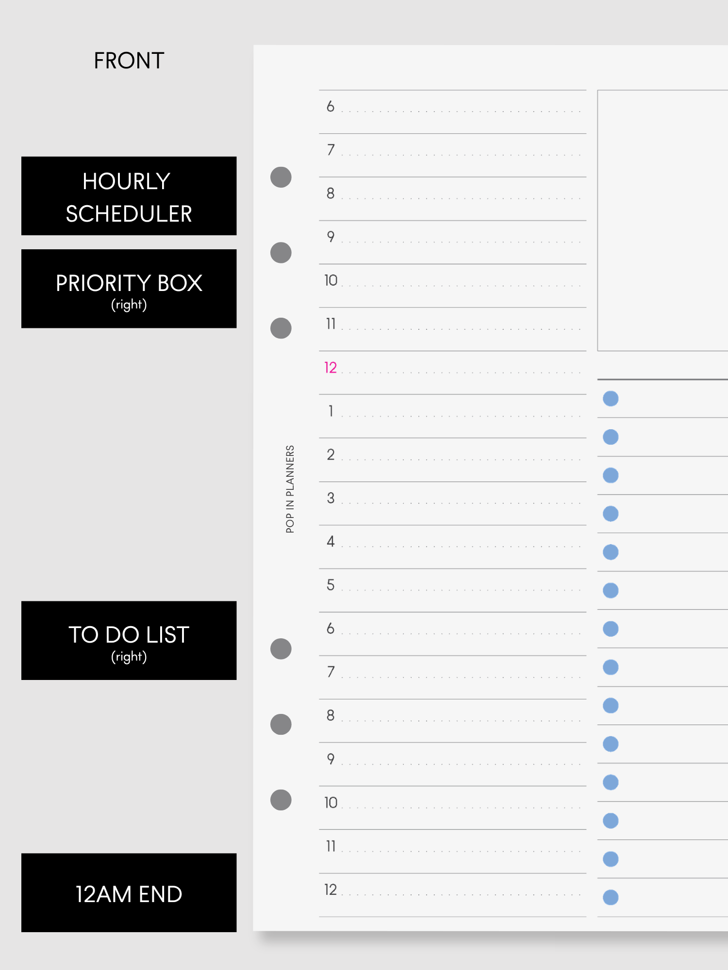Daily PeekFlow Planner Papers (30 Sheets/Color)