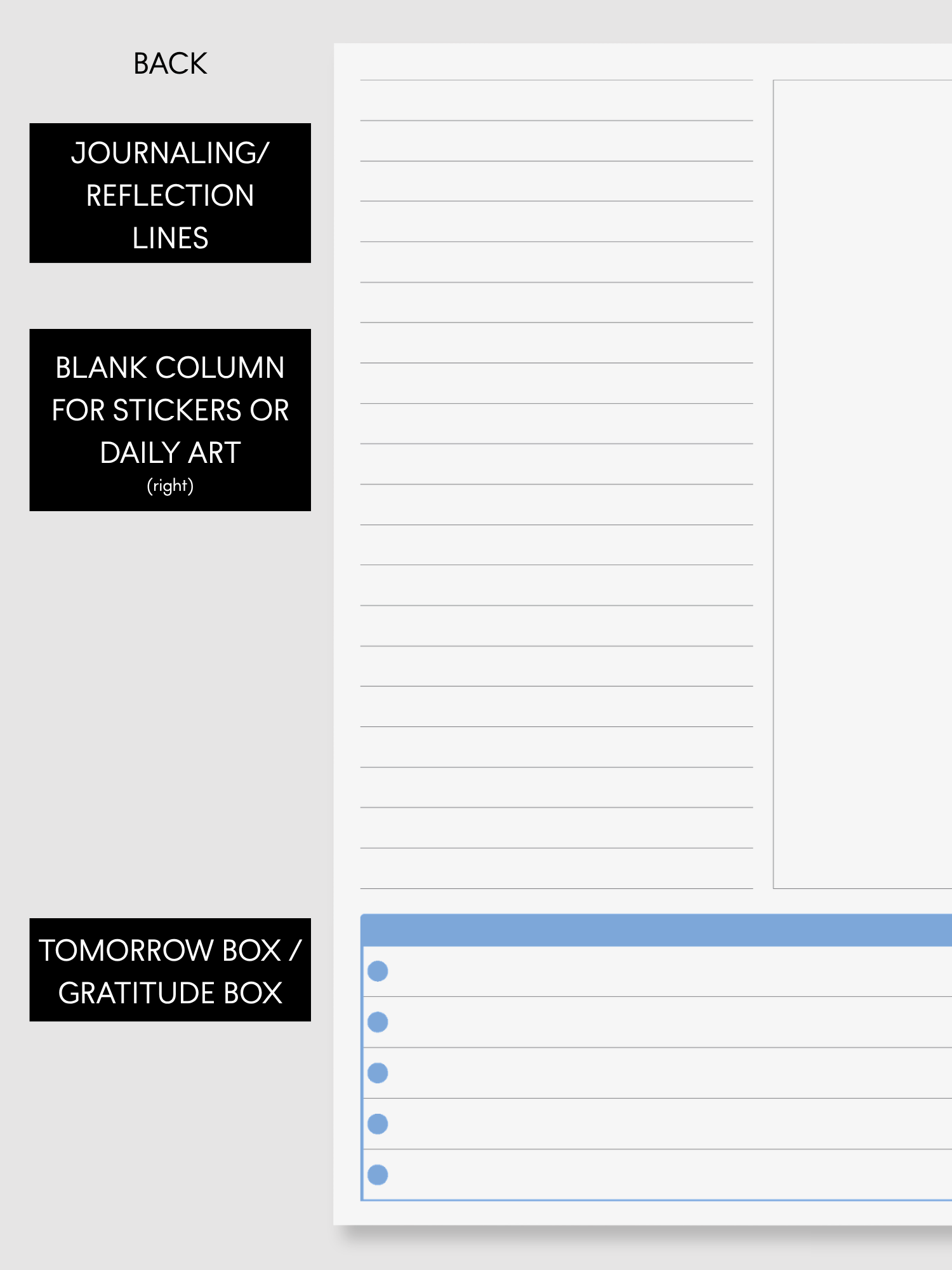 Daily PeekFlow Journaling Planner Papers (30 Sheets/Color)