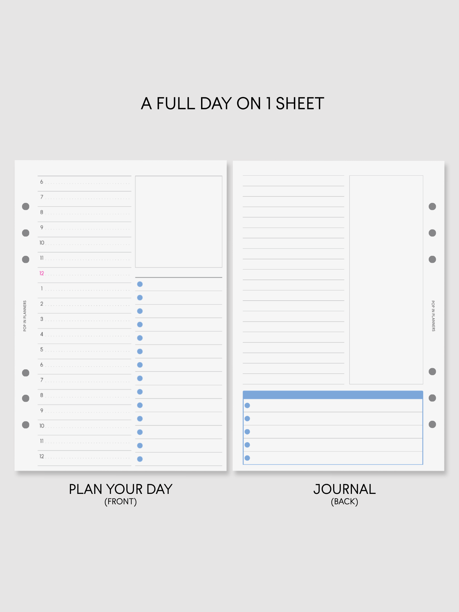 Daily Schedule PeekFlow + Journaling Planner Papers