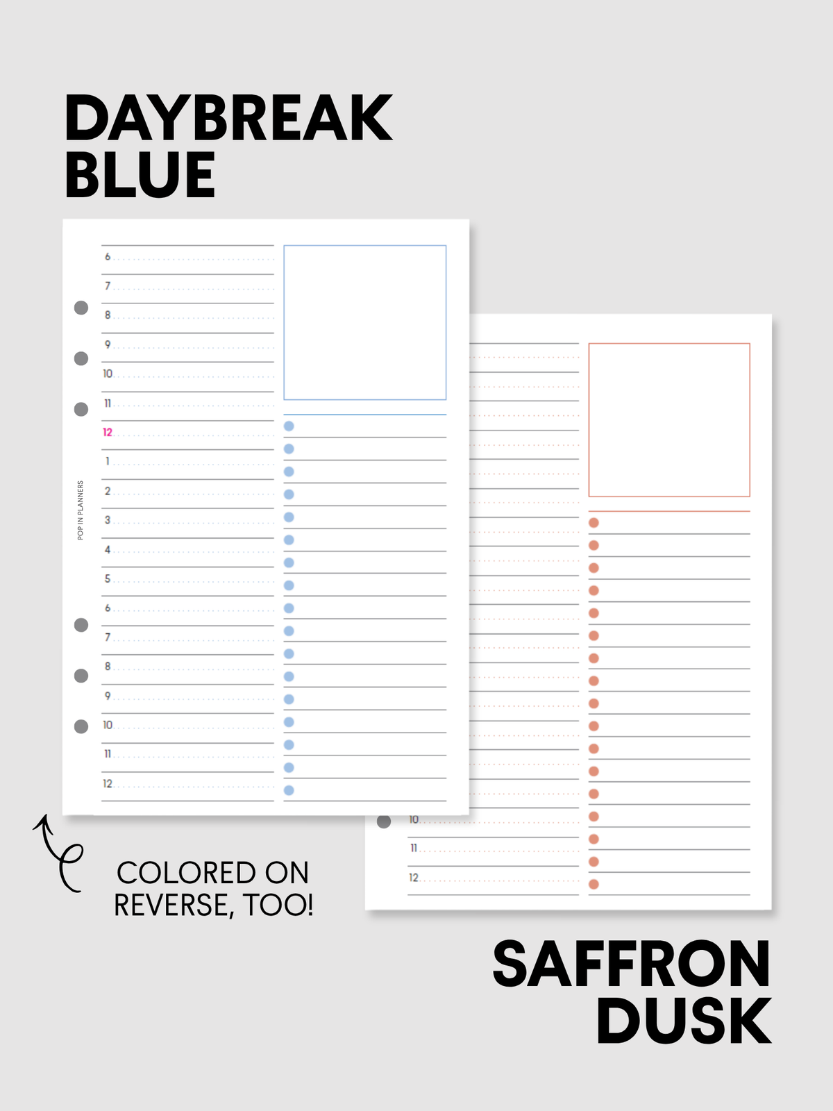 Daily Schedule PeekFlow + Journaling Planner Papers