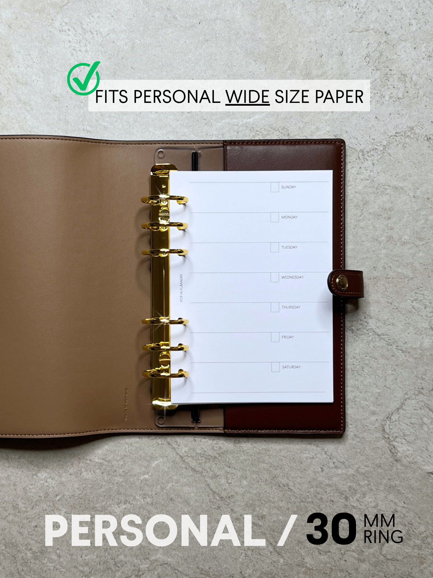 Personal/A6 Ring Converter for Coach Notebooks | ClearElite