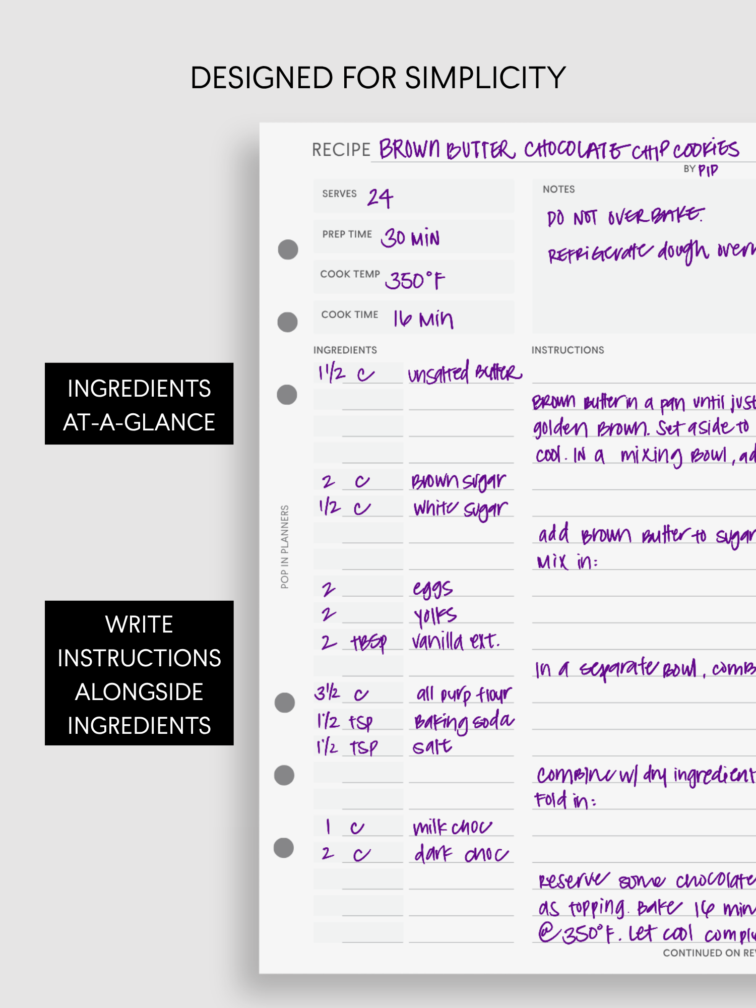 Recipe | Paper Refills